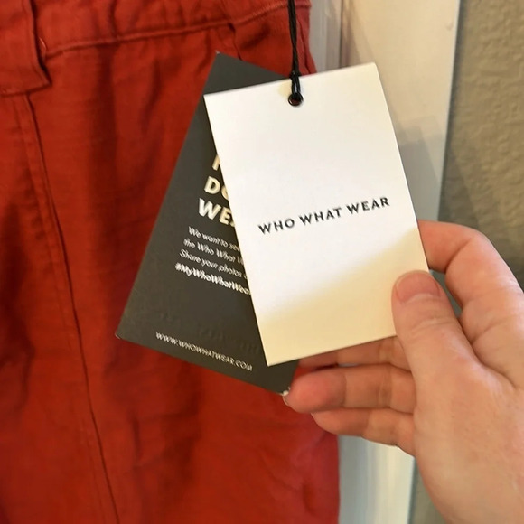 Who What Wear Women’s 16 Tandoori Spice Red Pants New with Tags High Waist - Picture 3 of 8